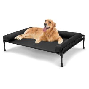 Veehoo Cooling Elevated Dog Bed with Bolster