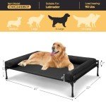 Veehoo Cooling Elevated Dog Bed with Bolster