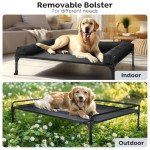 Veehoo Cooling Elevated Dog Bed with Bolster