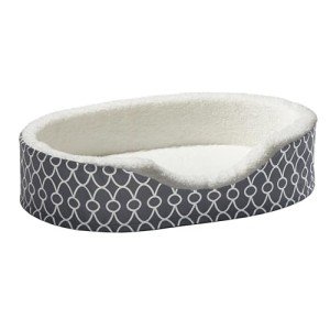 Medium Gray Dog Bed with Orthopedic Egg-Crate Design