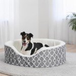Medium Gray Dog Bed with Orthopedic Egg-Crate Design