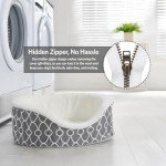 Medium Gray Dog Bed with Orthopedic Egg-Crate Design
