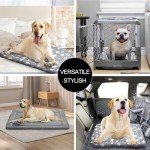 Plush Medium Dog Beds for Travel - Grey Star