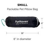 Furhaven Foldable Travel Dog Bed for Small Dogs