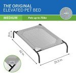COOLAROO Original Elevated Dog Bed, Medium, Grey