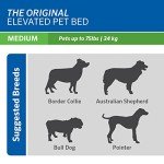 COOLAROO Original Elevated Dog Bed, Medium, Grey