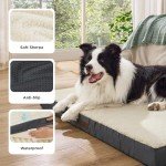 Large Orthopedic Waterproof Dog Bed with Washable Cover