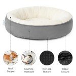 Round Donut Cushion Bed for Dogs and Cats
