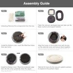 Round Donut Cushion Bed for Dogs and Cats
