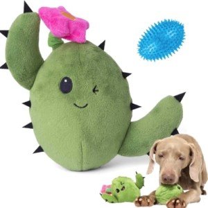Interactive Plush Squeaky Dog Toy - Rip & Reveal