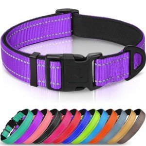 Joytale Adjustable Reflective Dog Collar for Large Dogs