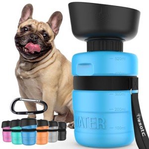 Portable Dog Water Bottle with Bowl - Leak Proof