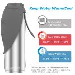 URPOWER 27 Oz Insulated Dog Travel Water Bottle