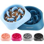 MateeyLife 2PC Slow Feeder Dog Bowls Set