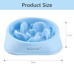 MateeyLife 2PC Slow Feeder Dog Bowls Set