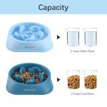 MateeyLife 2PC Slow Feeder Dog Bowls Set