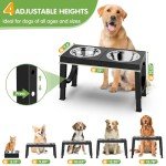 Adjustable Elevated Dog Bowl Stand for Large Breeds