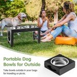 Adjustable Elevated Dog Bowl Stand for Large Breeds