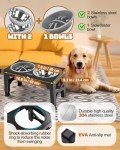 Jovrun Adjustable Elevated Dog Bowl Set
