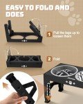 Jovrun Adjustable Elevated Dog Bowl Set