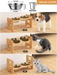 Vantic Adjustable Elevated Dog Bowl Stand with Dishes