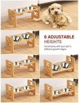 Vantic Adjustable Elevated Dog Bowl Stand with Dishes