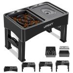 UPSKY Adjustable Elevated Dog Bowls with Slow Feeder
