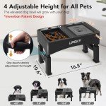 UPSKY Adjustable Elevated Dog Bowls with Slow Feeder