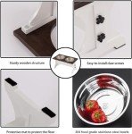 Farmhouse Style Elevated Dog Bowl Stand with Bowls
