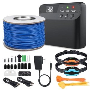 Rechargeable Electric Dog Fence System with Collars
