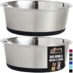 Gorilla Grip Heavy Duty Dog Bowls, Set of 2