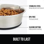 Gorilla Grip Heavy Duty Dog Bowls, Set of 2