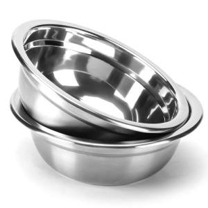 2 Pack 8" Durable Stainless Steel Dog Bowls