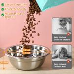 2 Pack 8" Durable Stainless Steel Dog Bowls