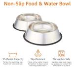Stainless Steel Non-Skid Dog Bowl 2-Pack