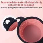 SLSON Collapsible Dual Dog Bowls with Lock Clips