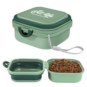 Portable 2-in-1 Travel Dog Bowls with Lid