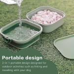 Portable 2-in-1 Travel Dog Bowls with Lid