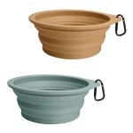 Silicone Collapsible Dog Bowls - 2-Pack Set
