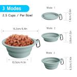 Silicone Collapsible Dog Bowls - 2-Pack Set