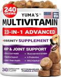 Chewable Dog Multivitamins with Glucosamine - 240 Treats