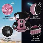 Adjustable No-Pull Dog Harness with Leash, Pink