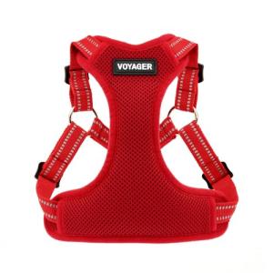 Voyager Adjustable No Pull Dog Harness - Red