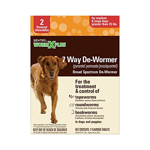 7 Way De-Wormer for Medium & Large Dogs, 2 Count