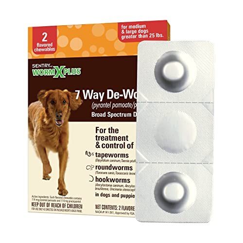 7 Way De-Wormer for Medium & Large Dogs, 2 Count