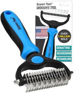 Double Sided Brush for Shedding and Dematting