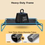 Large Black Cooling Elevated Dog Bed for Outdoor Use