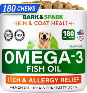 BARK&SPARK Omega 3 Fish Oil Treats for Dogs