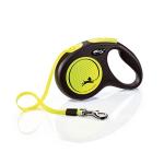 Neon Tape Retractable Dog Leash - 16 ft