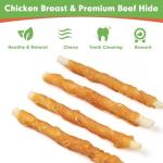 Chicken Rawhide Twist Sticks for Small Dogs